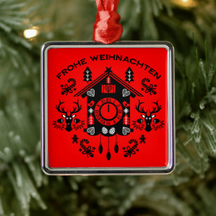 Prettig kerstfeest metalen ornament