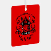 Prettig Kerstfeest Metalen Ornament (Voorkant Rechts)