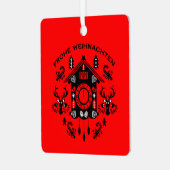 Prettig Kerstfeest Metalen Ornament (Voorkant links)