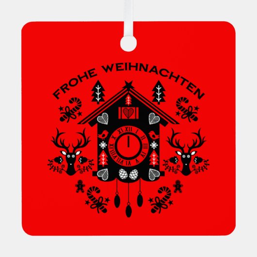 Prettig Kerstfeest Metalen Ornament (Voorkant)