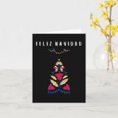 Prettig kerstfeest Mexicaanse Spaanse Kerstmis Kaart (Gele Bloem)