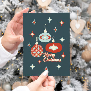 Prettig kerstfeest Mid-Century Modern briefkaart