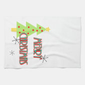 prettig kerstfeest mid century modern kerstboom ro theedoek (Horizontaal)
