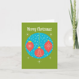 Prettig kerstfeest Midden Jaren 50 Stijl Kerstvers Kaart