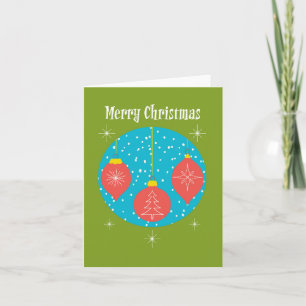 Prettig kerstfeest Midden Jaren 50 Stijl Kerstvers Kaart