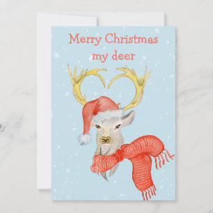 Prettig kerstfeest, mijn hertje Schattige feestdag Feestdagenkaart