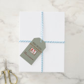 Prettig kerstfeest mini foto cadeaulabel (Met Touw)