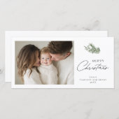 Prettig Kerstfeest Minimaal Kerstboeket Feestdagenkaart (Voorkant / Achterkant)