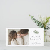 Prettig Kerstfeest Minimaal Kerstboeket Feestdagenkaart (Staand voorkant)