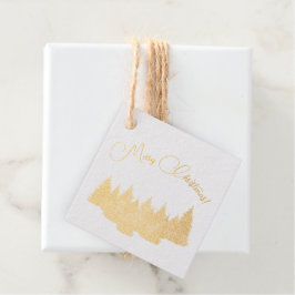 Prettig kerstfeest - minimalistisch - gouden denne bedankjes labels