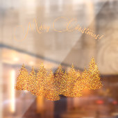 Prettig kerstfeest - minimalistisch - gouden denne raamsticker (Vel 2)