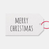 Prettig Kerstfeest | Minimalistische Mooie Kerstca Cadeaulabel (Voorkant (Horizontaal))