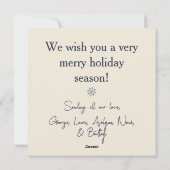 Prettig kerstfeest Mod Dorp Blauw Feestdagenkaart (Achterkant)