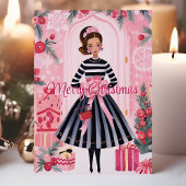 Prettig kerstfeest modepop feestdagen kaart