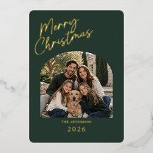 Prettig Kerstfeest Modern Groen en Goud