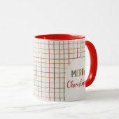 Prettig kerstfeest modern kleurig trendy mok (Voorkant rechts)