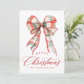 Prettig Kerstfeest Modern Rood Groen Feestdagenkaart (Staand voorkant)