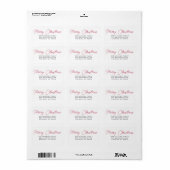 Prettig kerstfeest modern script etiket (Full Sheet)