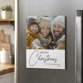 Prettig kerstfeest Modern Script Foto Magnetische