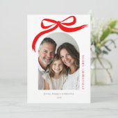 Prettig kerstfeest Moderne boog Vakantiedesign Feestdagenkaart (Staand voorkant)