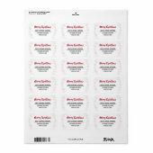 Prettig kerstfeest moderne chic calligrafie sneeuw etiket (Full Sheet)