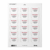Prettig kerstfeest moderne chic calligrafie sneeuw etiket (Full Sheet)