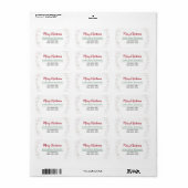 Prettig kerstfeest Moderne Chic Typografie Sneeuwv Etiket (Full Sheet)