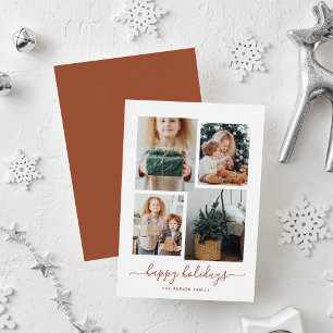Prettig kerstfeest   Moderne collage met vier foto Feestdagenkaart