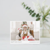 Prettig kerstfeest moderne eenvoudige foto feestdagenkaart (Staand voorkant)