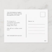 Prettig kerstfeest moderne eenvoudige foto feestdagenkaart (Achterkant)