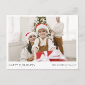 Prettig kerstfeest moderne eenvoudige foto feestdagenkaart (Voorkant)