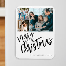 Prettig kerstfeest moderne familiefotocollage