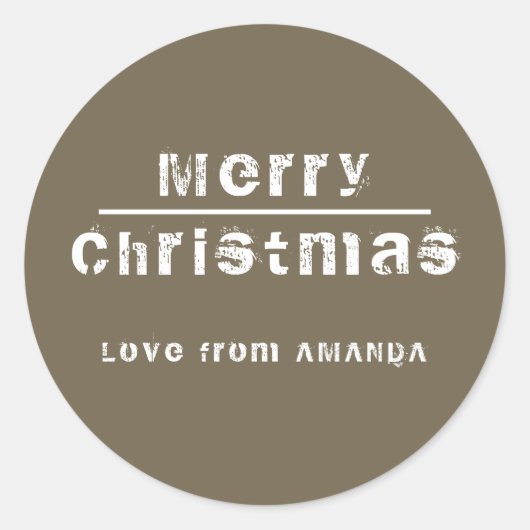 Prettig kerstfeest Moderne feestdagen Ronde Sticker (Voorkant)