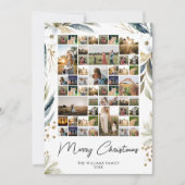 Prettig kerstfeest Moderne fotocollage Feestdagenkaart (Voorkant)