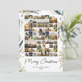 Prettig kerstfeest Moderne fotocollage Feestdagenkaart (Staand voorkant)
