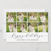 Prettig kerstfeest moderne fotocollagekaart feestdagenkaart (Voorkant)