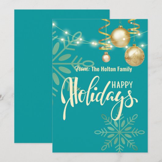 Prettig kerstfeest moderne groene Kerst Kaart (Voorkant / Achterkant)