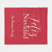 Prettig Kerstfeest Moderne Kerst Familie Fleece Deken (Voorkant (Horizontaal))
