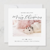 Prettig Kerstfeest | Moderne kerstkaart met foto (Voorkant)