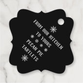 Prettig kerstfeest - Moderne Kerstman Hoed Bedankjes Labels (Achterkant)