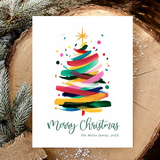 Prettig Kerstfeest Moderne Kleuren Feestdagenkaart