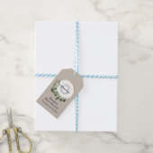 Prettig kerstfeest moderne krans Zakelijk logo Neu Cadeaulabel (Met Touw)
