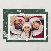 Prettig kerstfeest Moderne minimale foto kerstkaar Feestdagenkaart (Voorkant / Achterkant)