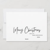 Prettig kerstfeest Moderne Minimalistische 3 Foto  Feestdagenkaart (Achterkant)