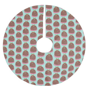 Prettig kerstfeest Moderne puddingillustratie Kerstboom Rok