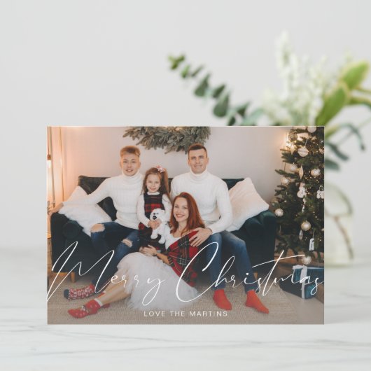 Prettig kerstfeest moderne script foto (Staand voorkant)