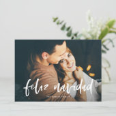 Prettig Kerstfeest | Moderne Spaanse twee foto ker Feestdagenkaart (Staand voorkant)