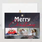 Prettig kerstfeest moderne sterrenhemel in de wint feestdagenkaart (Voorkant / Achterkant)