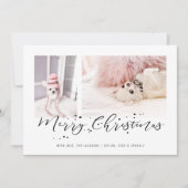 Prettig kerstfeest | Moderne tweedelige fotocollag Feestdagenkaart (Voorkant)