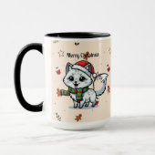 Prettig Kerstfeest | Mok met Cute Hond (Links)